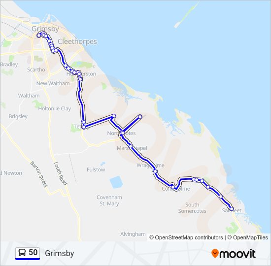 50 Bus Line Map