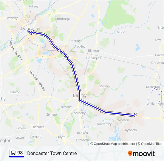98 Bus Line Map