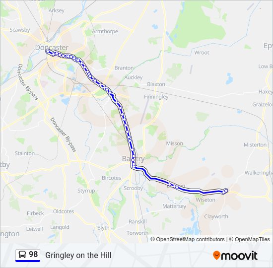 98 Bus Line Map