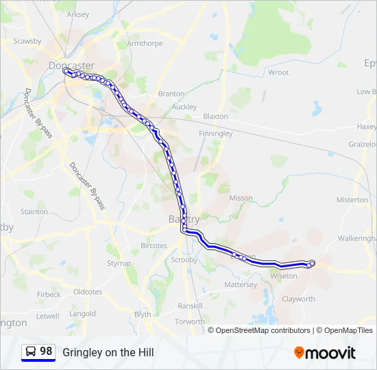 98 Bus Line Map