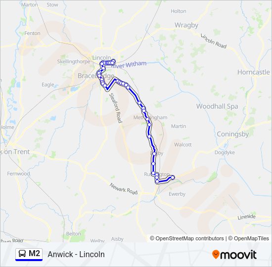 M2 Bus Line Map