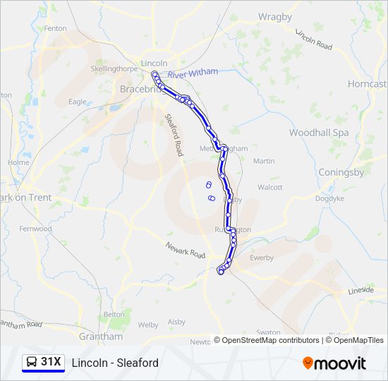 31X Bus Line Map