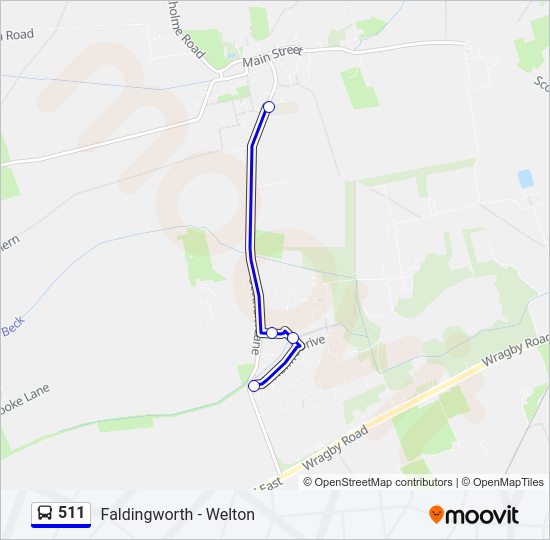 511 bus Line Map