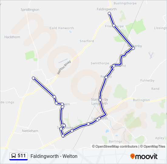 511 Bus Line Map