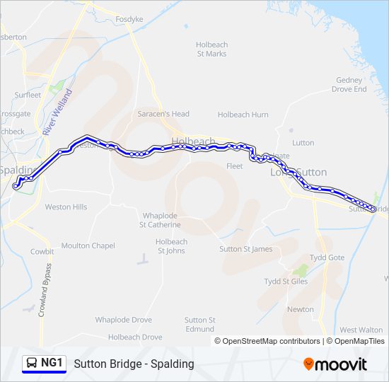 NG1 Bus Line Map