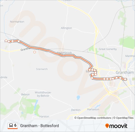 6 bus Line Map