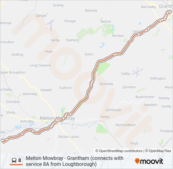 8 Bus Line Map