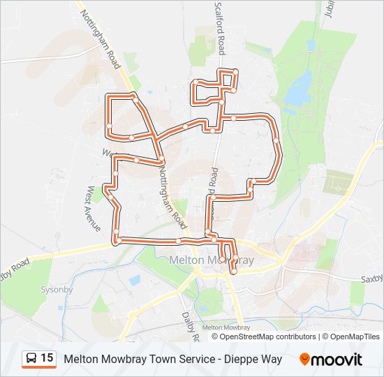 15 Bus Line Map
