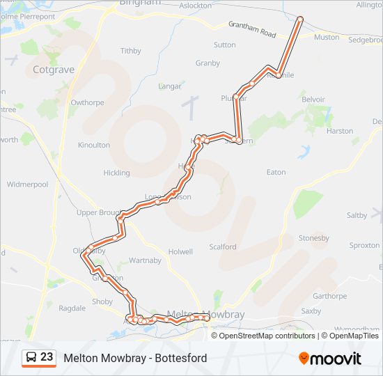 23 Bus Line Map