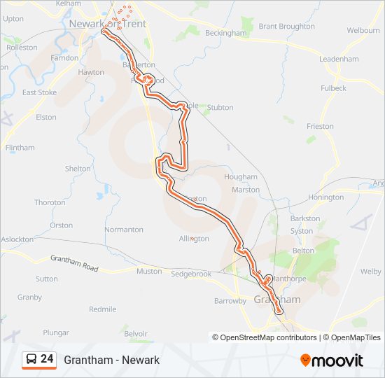 24 Bus Line Map