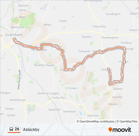 26 Bus Line Map