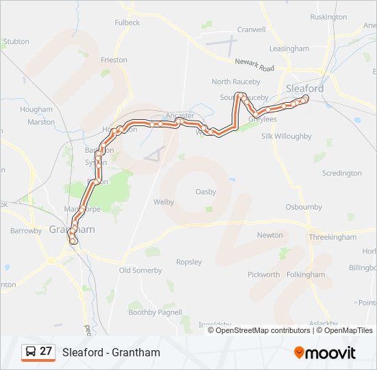 27 bus Line Map