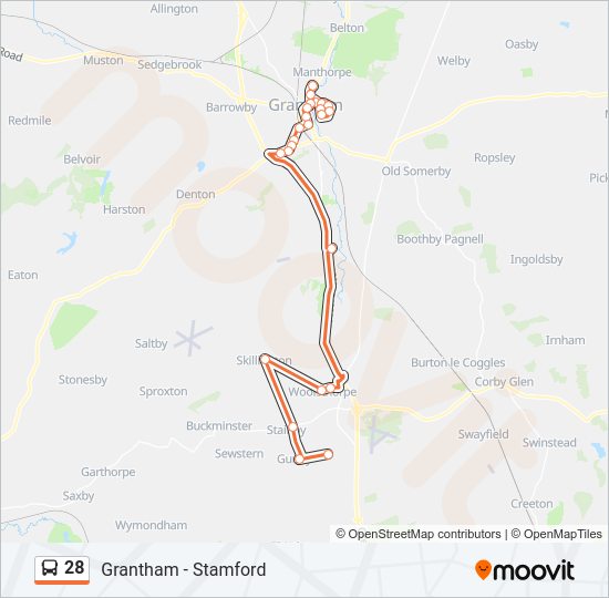 28 Bus Line Map