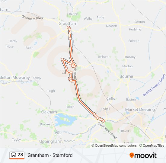 28 Bus Line Map