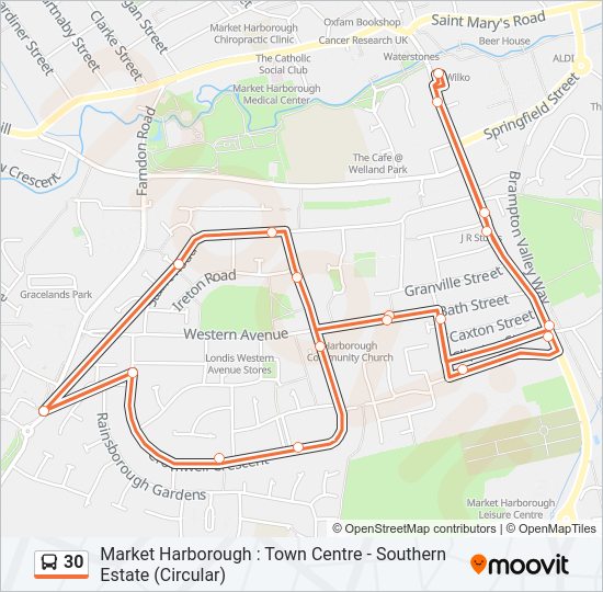 30 Bus Line Map