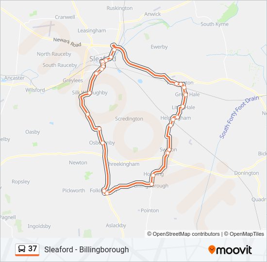 37 Bus Line Map