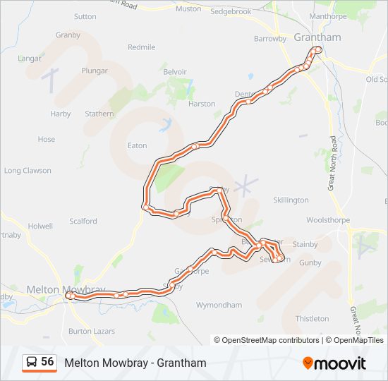 56 Bus Line Map
