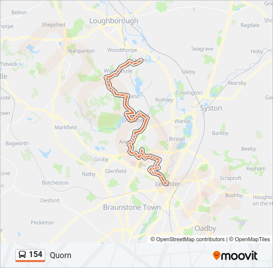 154 Bus Line Map
