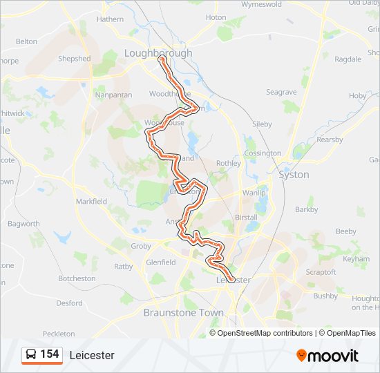 154 Bus Line Map