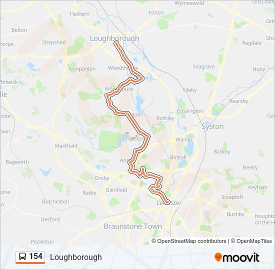 Bus 154 Route Map 154 Route: Schedules, Stops & Maps - Loughborough (Updated)