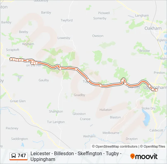 747 Bus Line Map