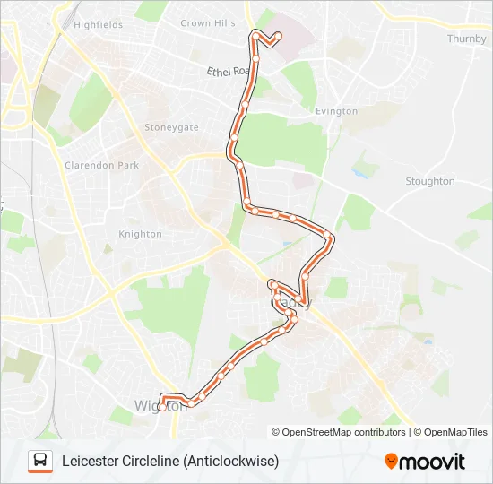 40|CIRCLELINE Bus Line Map
