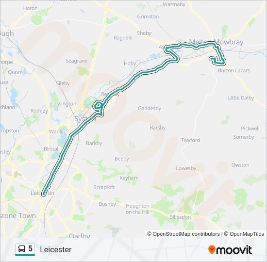 5 Route: Schedules, Stops & Maps - Leicester (Updated)