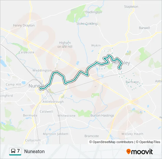 7 Bus Line Map