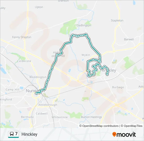 7 Bus Line Map