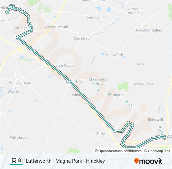 8 Bus Line Map
