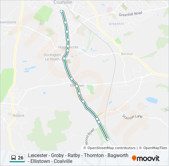 M11 Bus Route Map 26 Route: Schedules, Stops & Maps - Bagworth (Updated)
