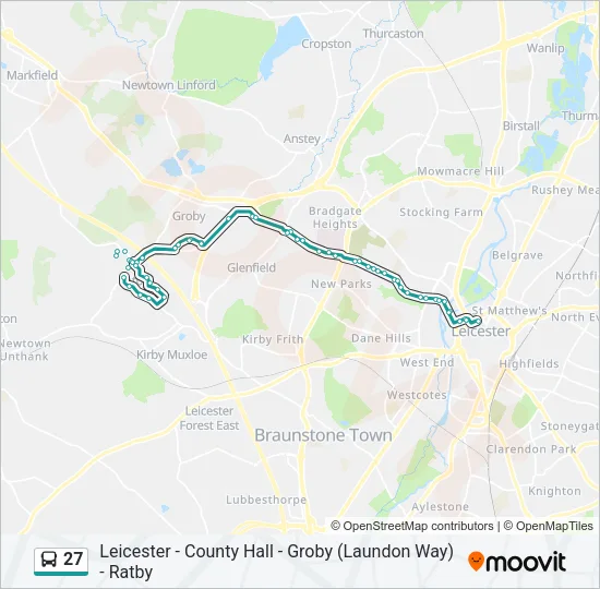 27 Bus Line Map