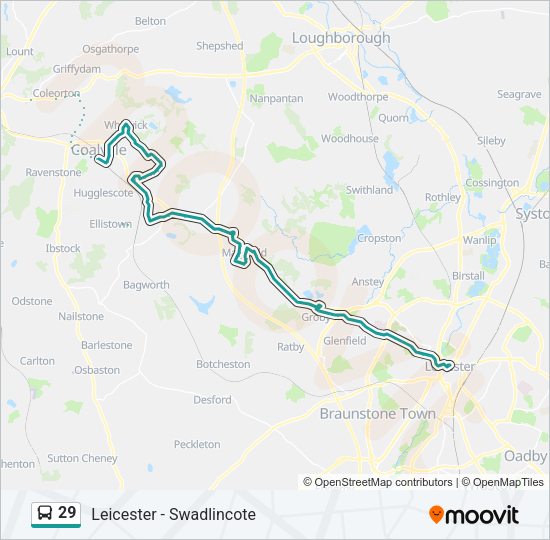 29 Bus Line Map