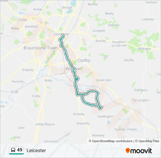 49 Bus Line Map
