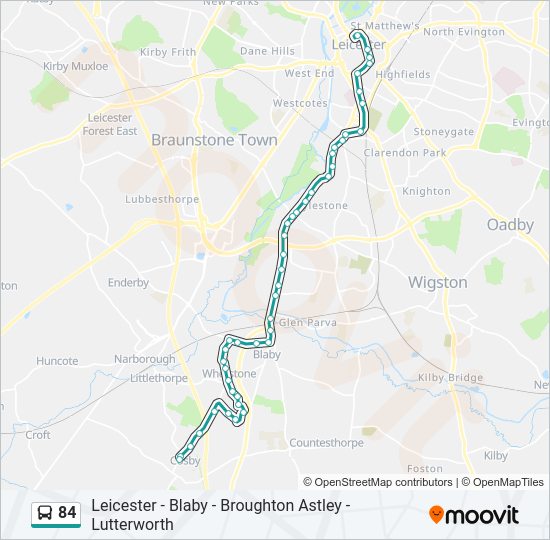 84 Bus Line Map