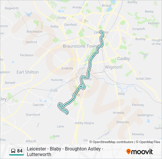84 Route Schedules, Stops & Maps Broughton Astley (Updated)