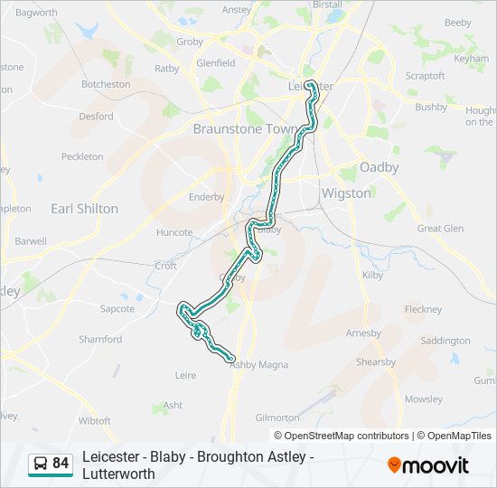 84 Route: Schedules, Stops & Maps - Dunton Bassett (Updated)