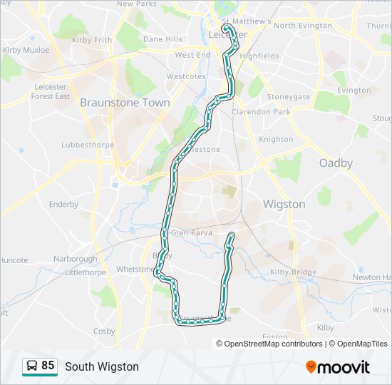 85 Bus Line Map