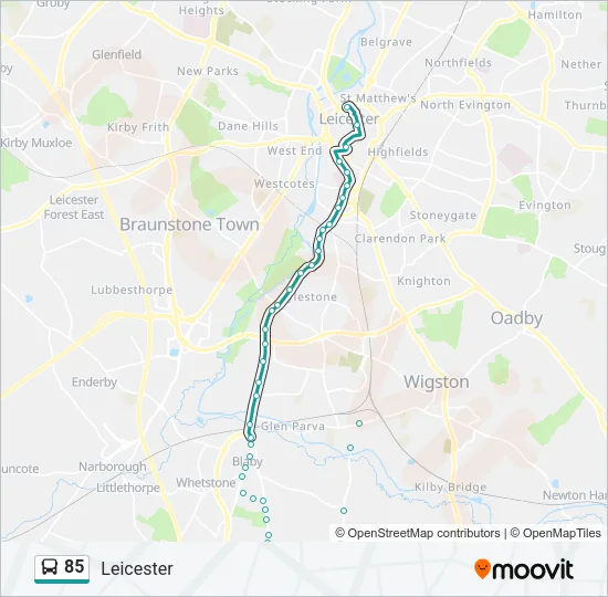 85 Bus Line Map
