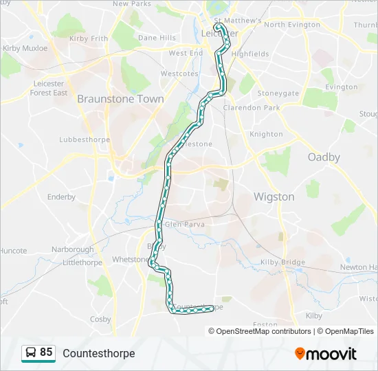 85 Bus Line Map