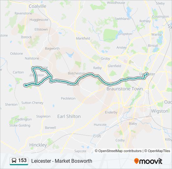 Bus 153 Route Map 153 Route: Schedules, Stops & Maps - Desford (Updated)