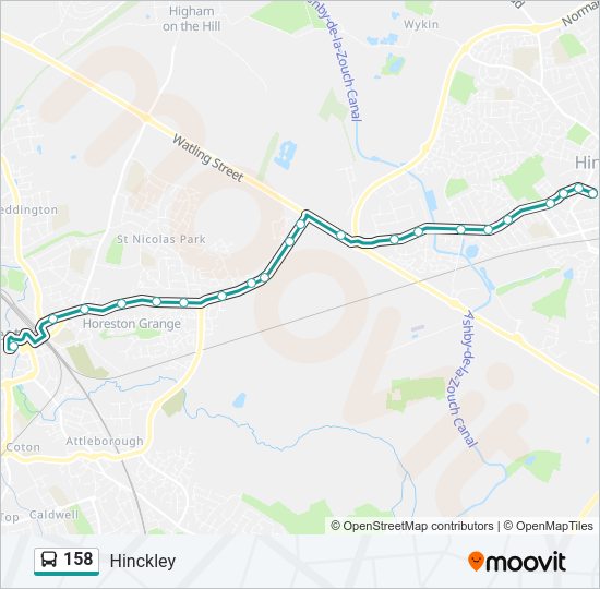 158 Bus Line Map