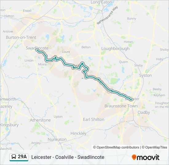 29A Bus Line Map
