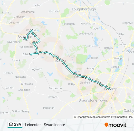 29A Bus Line Map
