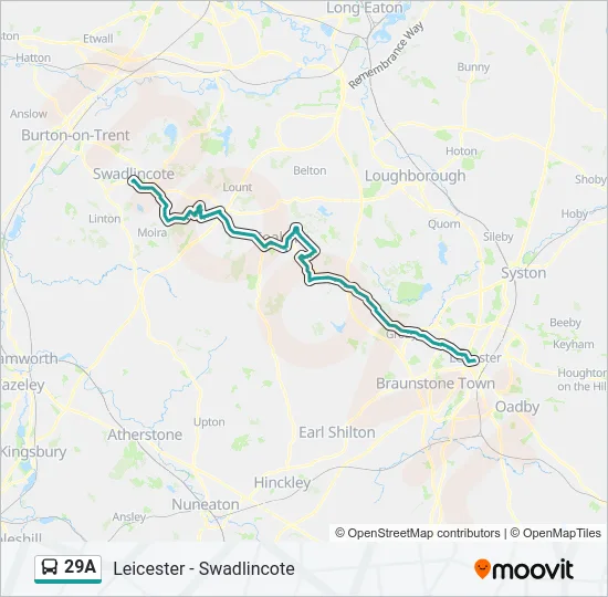 29A Bus Line Map