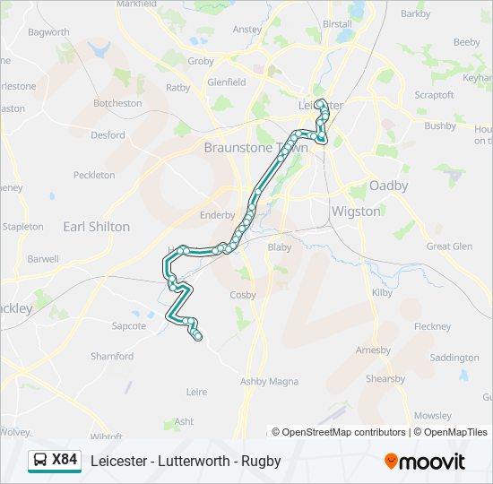 x84 Route Schedules, Stops & Maps Broughton Astley (Updated)
