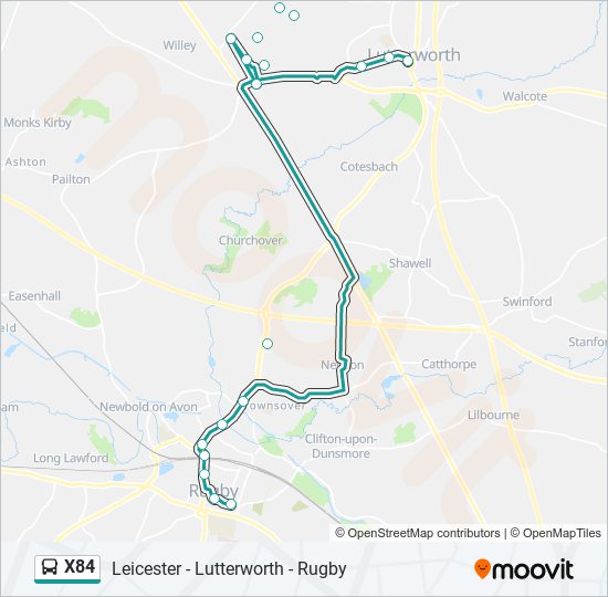 x84 Route Schedules, Stops & Maps Rugby (Updated)