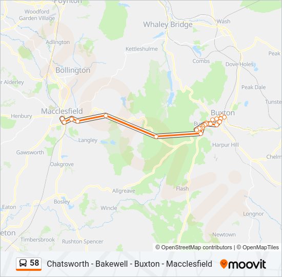 58 Bus Line Map