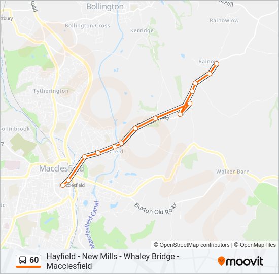 60 Bus Line Map