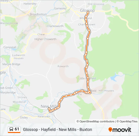 61 Bus Line Map